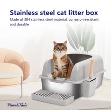 Load image into Gallery viewer, Uncovered Stainless Steel Litter Box