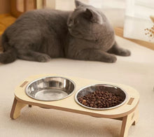 Load image into Gallery viewer, Elevated Pet Bowl- Angled