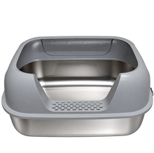 Load image into Gallery viewer, Uncovered Stainless Steel Litter Box