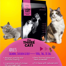 Load image into Gallery viewer, Three Cats Super Premium Cat Food 3kg- Adults