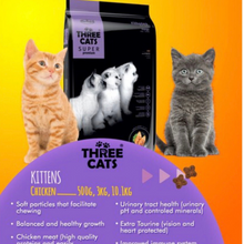 Load image into Gallery viewer, Three Cats Cat Food 3kg (Kitten)