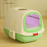 Plastic litter box with UV light