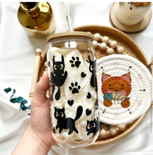 Load image into Gallery viewer, Cat-themed Glass Set
