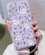 Cartoon Cat Phone Case (IPhone 12 Pro Max; IPhone 13; Samsung Galaxy S24-5G)