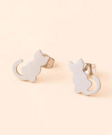 Cat Stud Earring