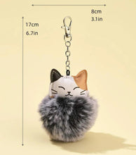 Load image into Gallery viewer, Puff Ball Kitty Bag Charm
