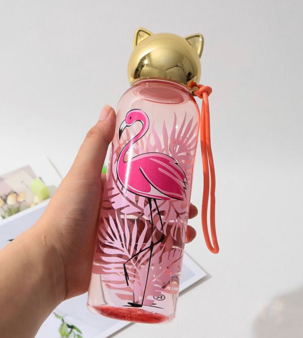 Flamingo Cat Bottle