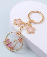 Floral Cat Keychain