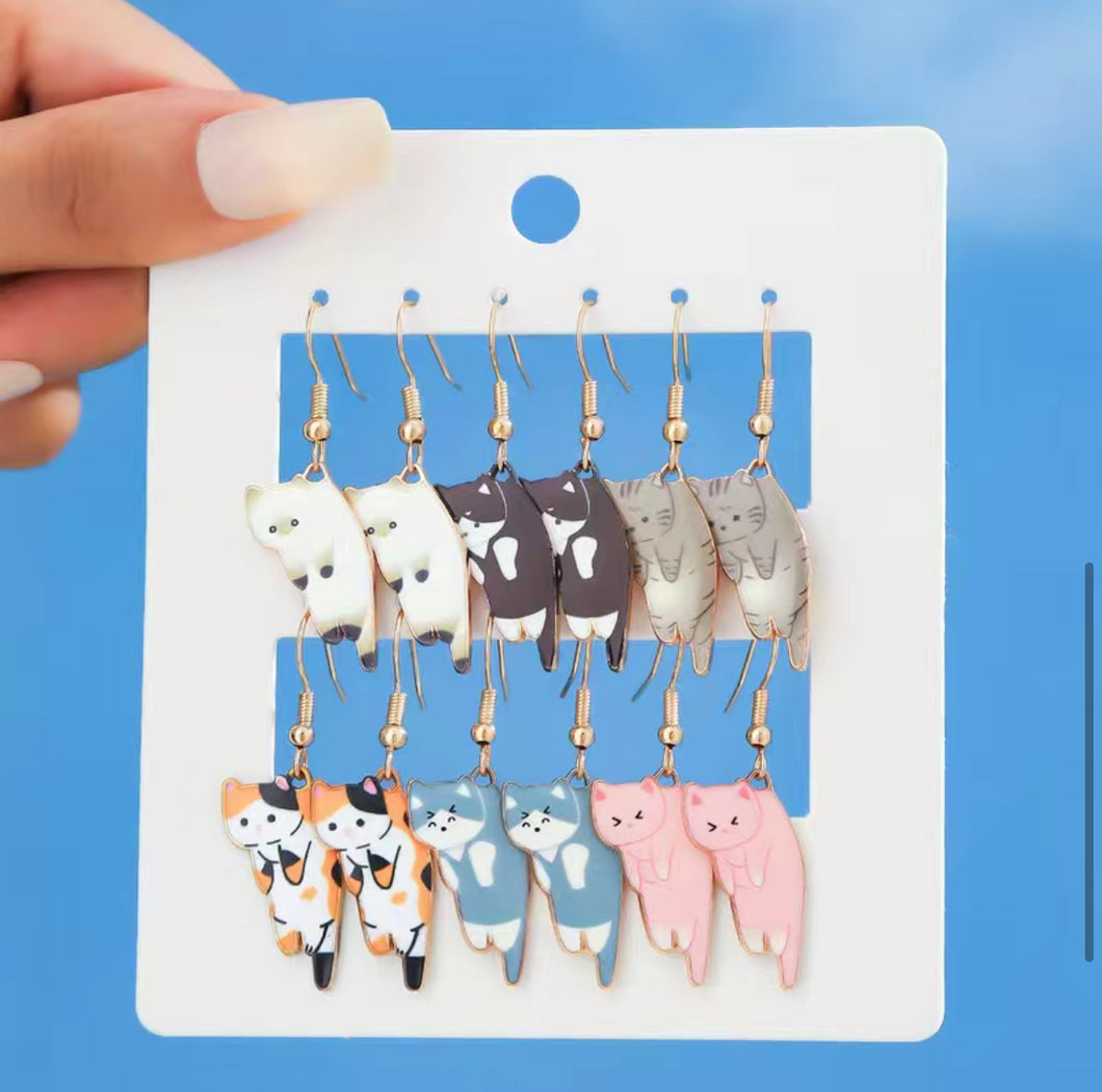 Hanging Cat Earring