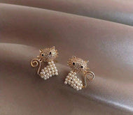Rhinestone & Pearl Stud