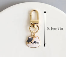 Load image into Gallery viewer, Cute Cat Face Keychain
