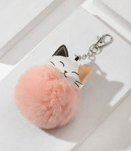 Load image into Gallery viewer, Puff Ball Kitty Bag Charm
