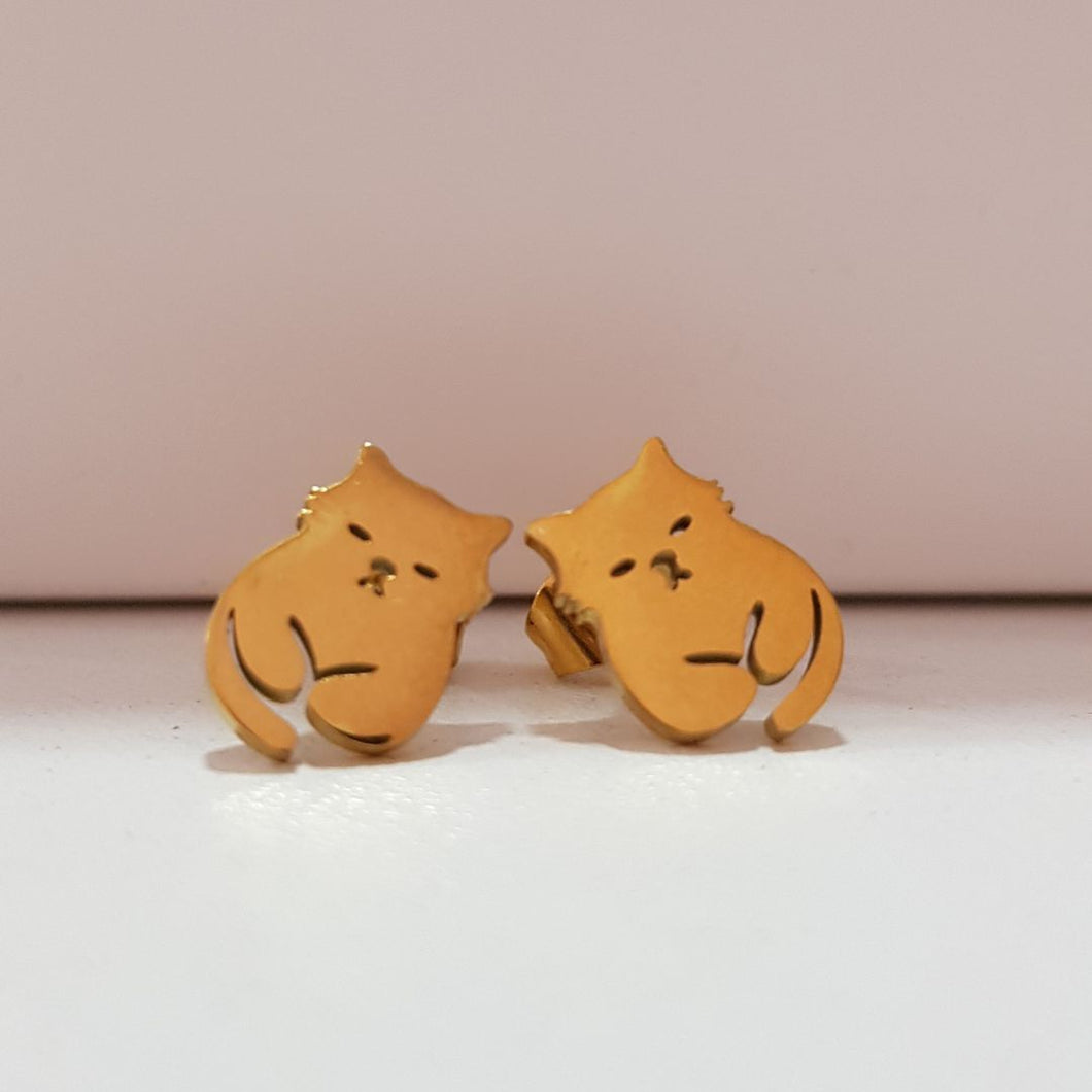 Sitting Cat Stud Earings