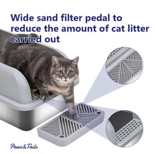 Load image into Gallery viewer, Stainless steel litter box with UV light
