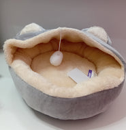 Plush Kitten Bed with hanging ball