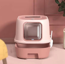 Load image into Gallery viewer, Covered Litter Box with Pull Out Tray
