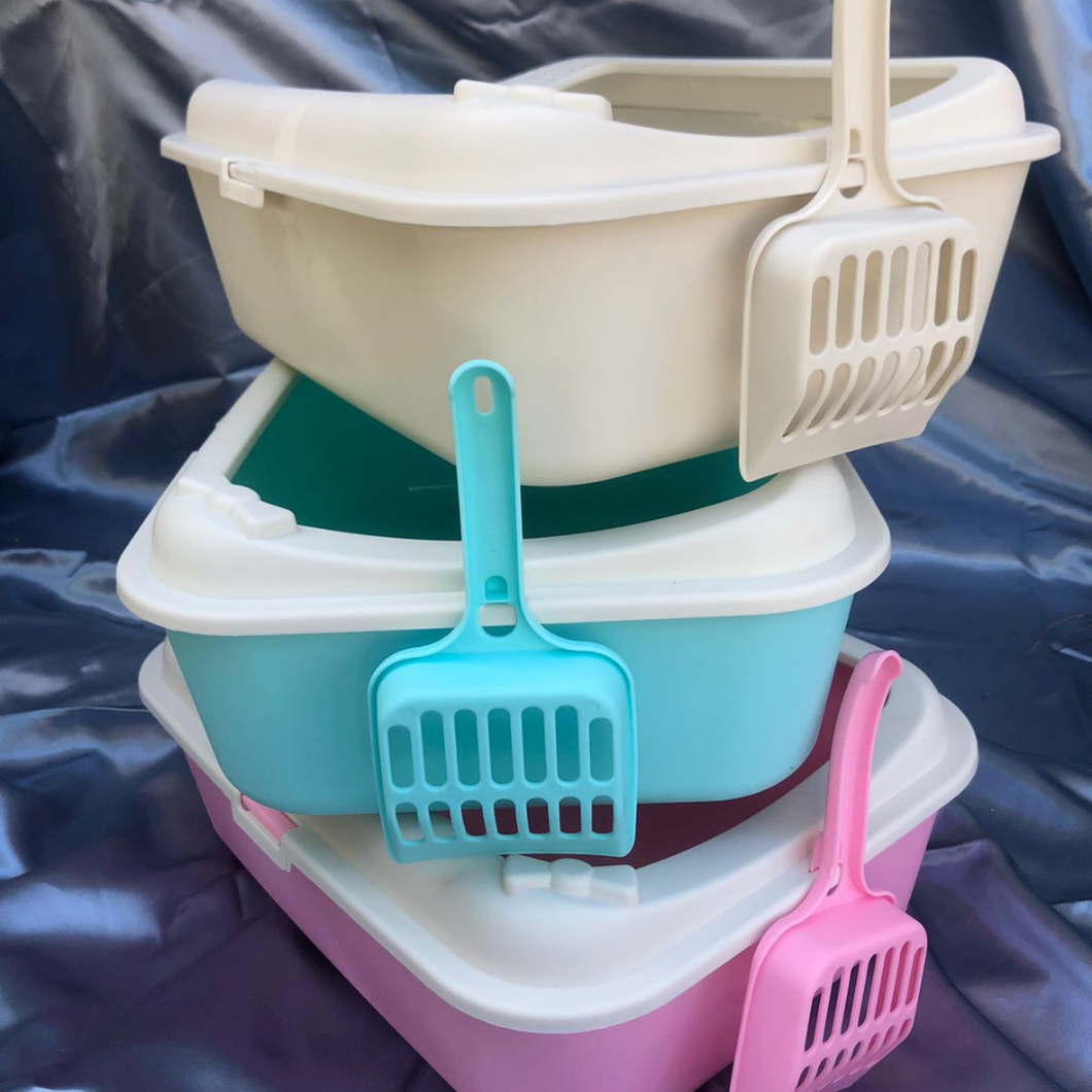 Open Litter box with scoop